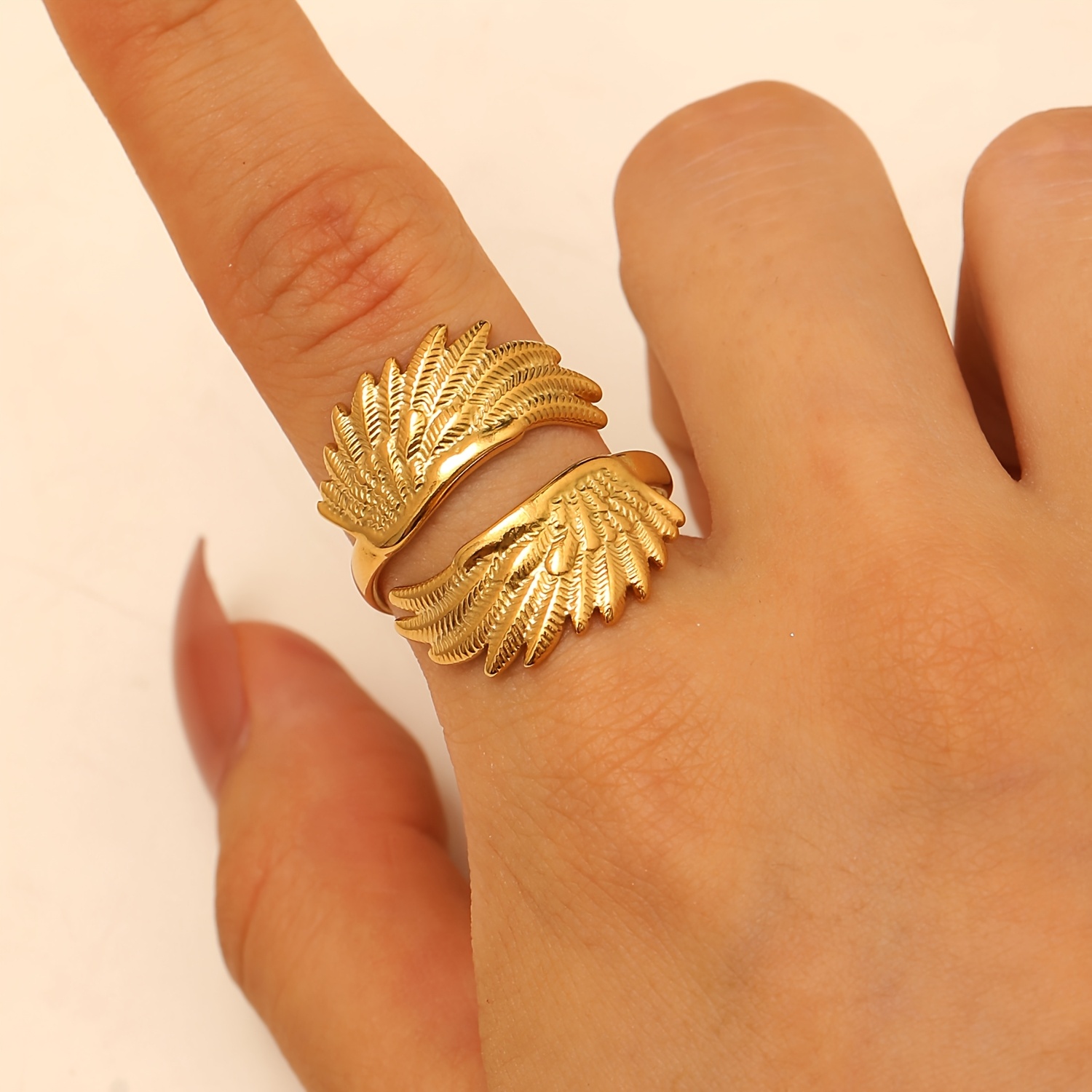 Bohemian Wing Design Open Ring, Perfect Gift for Her